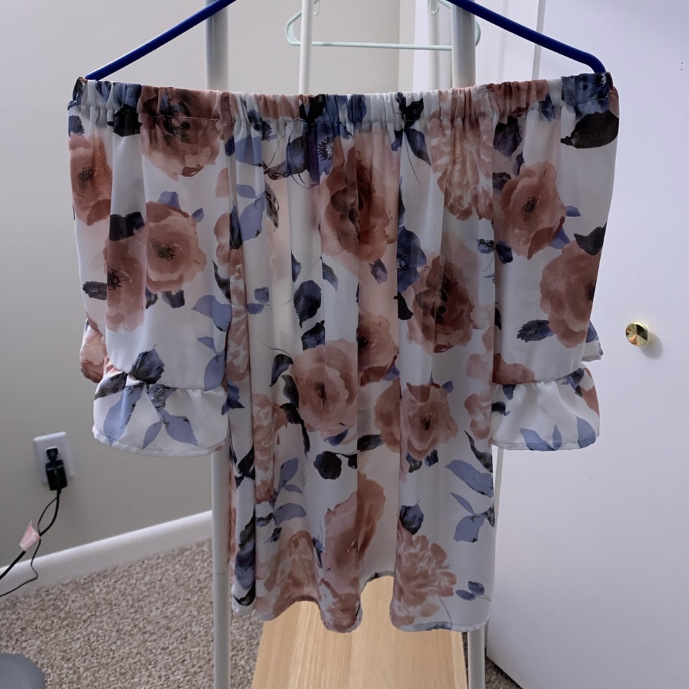 Flower Off The Shoulder Shirt